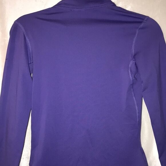 Nike Pro Women's Dri-Fit Half Zip Long Sleeve Athletic Purple Sweatshirt Size S - Picture 8 of 10